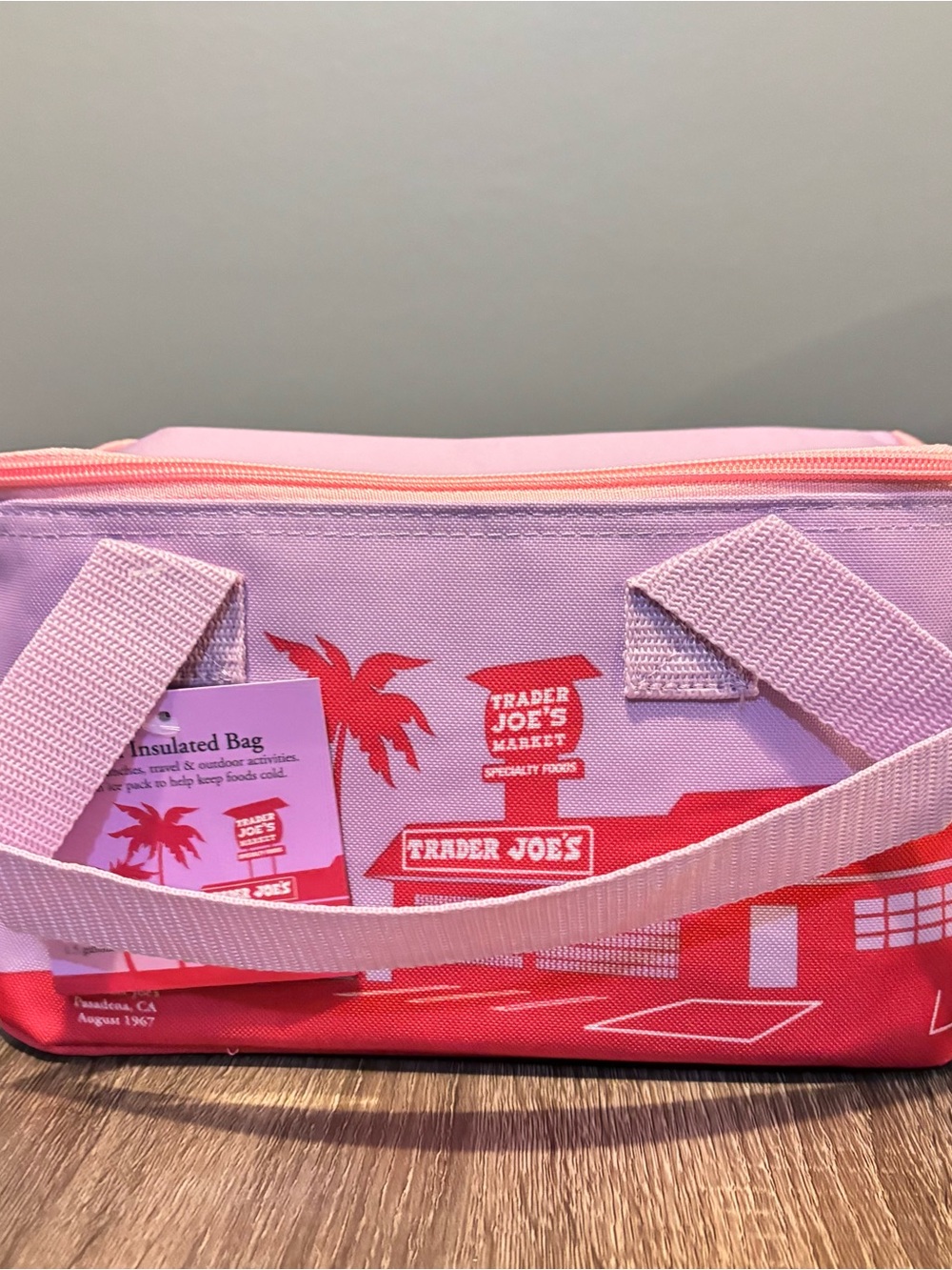 Trader Joes Pink Mini Insulated Bag
